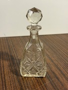 Kryształowa buteleczka karafka z korkiem PRL vintage qlpatyna 11,5 cm #2