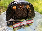 Nowa torebka damska 19v69. czarna, kuferek, oryginalny pasek