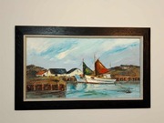 Stary obraz na płótnie Hakon EK Nielsen .