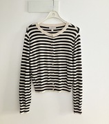 Kardigan w paski sweterek H&M wiskoza basic oldmoney