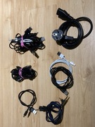 Zestaw przewodów USB C, Lightning, microUSB, jack 3,5mm 