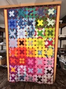Piękna narzuta patchwork 200/145 cm rękodzieło