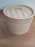 Bambusowy koszyk do gotowania na parze, parowar