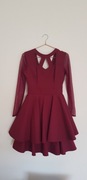 Sukienka bordo XS S 34 36