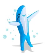 Niebieski dmuchany kostium rekin shark
