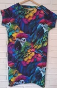 Sukienka. Papugi. Handmade. 