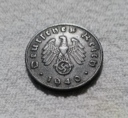 Niemcy 3 Rzesza 10 fenigów reichspfennig 1940 D München Bawaria KM#101