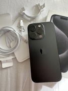 Apple iPhone 15 Pro 128 GB Black Titanium Czarny komplet bdb stan