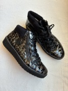 Buty Rieker Damskie Botki | Czarne Lakierowane | Rozmiar 39 | Zamek