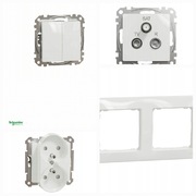 Schneider Electric Sedna Design Gniazdo TV ramka podwója włącznik