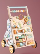 Mega chodzik dla niemowląt drewniany nauka chodzenia interaktywny