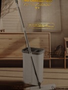 Mop wasch and dry czysta i brudna woda dwukomorowy 