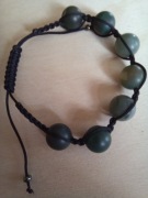 Bransoletka z jadeitu zielonego hand made