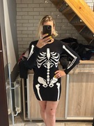 Sukienka ze szkieletem Halloween H&M M/38