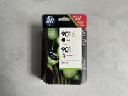 Zestaw HP 901 XL czarny + HP 901 Trójkolorowy - nowe, oryginalne tusze 