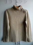 Union Blues * Beżowy sweter z guzikami * 40/42