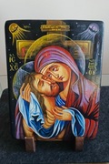 Ikona "Pieta" – Wioletta Dominiczak (Tempera Jajowa)