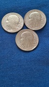 II RP - Zestaw  3 x 5 zł Głowa Kobiety 1932/33/34