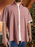 Tommy Hilfiger koszula w kratę czerwona biała XXL duży rozmiar