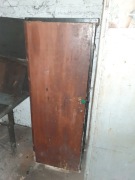 Stara szafa brązowa pojedyncza drewniana vintage art deco