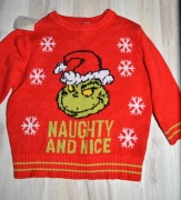 358*   Świąteczny sweter the Grinch 4/5 lat_ 104 cm