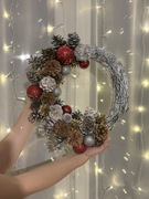 Wieniec wianek stroik 50 cm Bożonarodzeniowy