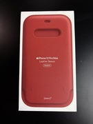 iPhone 12 pro max leather sleeve scarlet etui czerwone