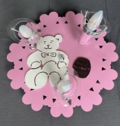 Lampa sufitowa różowa miś