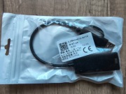 Adapter Ethernet 2 in 1 USB C  RJ45 100 Mbps do laptopów