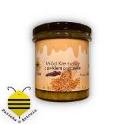PROMOCJA !!! Miód Kremowy z Pyłkiem Pszczelim 0,4kg Pasieka U Antosia