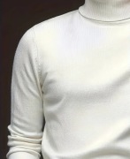 Elegancki biały golf męski 