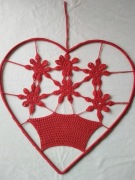 Ozdoba, serweta w obręczy w kształcie serca