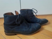 Męskie brogowane granatowe trzewiki Badura