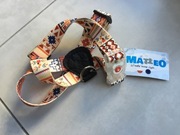 szelki ze skórą i klamrą led, wzór boho, rozmiar średni większy, NOWE