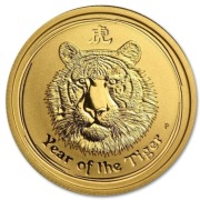 Moneta Australijski Lunar II Rok Tygrysa 1/10 oz 2010 (2014, 2016, 2018)