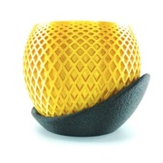 Doniczka okrągła stylowa metaliczna duża