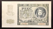Banknot 5 zł 1941. Bank Emisyjny w Polsce.