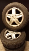 4 koła OPEL alufelga 15" 5x110 + opony letnie Dunlop (komplet)