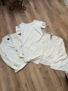 komplet wiosenno letni 3 sztuki marynarka sukienka bluzka Sinsay roz S