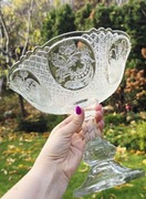 Piękna patera owocarka Medaliony Ząbkowice szkło prl retro vintage