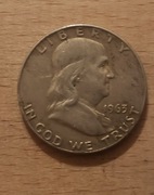 Amerykański srebrny Half dollar 1963 rok--mennica  Denver 