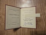 Legitymacja Za Udział w Wojnie Obronnej 1939