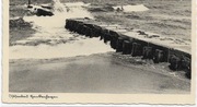Widokówka - Niemcy - z przed 1945 r Widok falochronu morskiego. Czysta