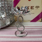 Świecznik srebrny glamour kwiat