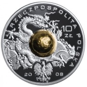 Polska, 10 złotych 2008, Olimpiada Pekin, kula  st. L