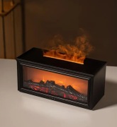 Nawilżacz, odświeżacz powietrza "Kominek" na olejki zapachowe. Duży.Czarny.