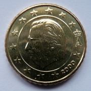 BELGIA  2000 50 CENTÓW UNC !!!!!!!!!!