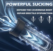 IPX7 Wodoodporna elektryczna pompka do powiększania penisa Męska pompa