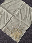 Wyszywana haftowana serwetka vintage PRL