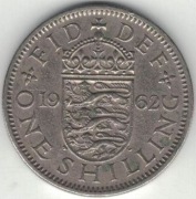 243 Wielka Brytania 1 shilling szyling 1962 herb angielski